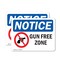 Signmission Gun Free Zone, 14 in W x Rectangle, Vinyl Decal OS-2PACK-NS-D-1014-L-15756 - alternate 1